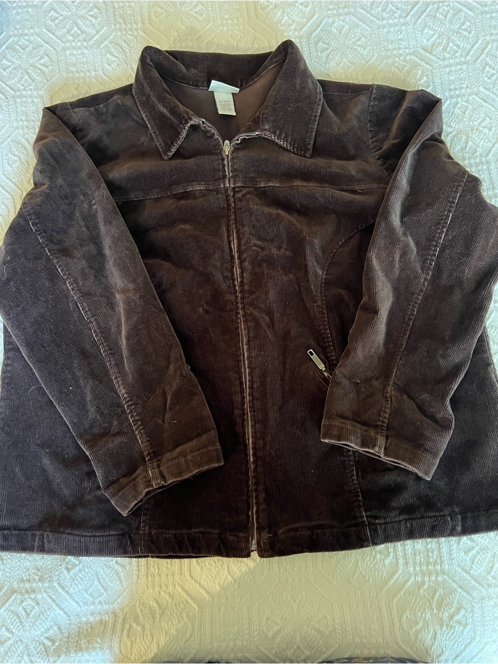 Fashion Bug Dark Brown Corduroy Zip Jacket